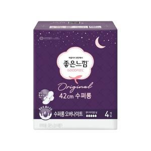 좋은느낌 42cm 슈퍼롱오버나이트 4개입 2팩