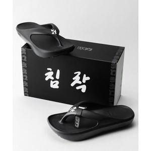 토앤토 TAWTOE X 침착맨 제로비티 스포츠 블랙 여름 쪼리 남자 여자 쿠션 슬리퍼 슬라이드