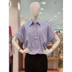 갤러리아 [SI][24S/S] 자수 포켓 스트링 블라우스 (SCBAE24370)