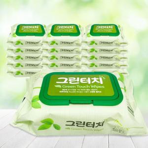 국산 피톤치드 캡형 물티슈 (100매×10개세트) 대용량 물수건 물티슈