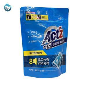 빨래 실내 건조 고농축 일반 드럼용 세탁기 캡슐 중성 살균 섬유 드럼 세탁 중성세제 세제 15입