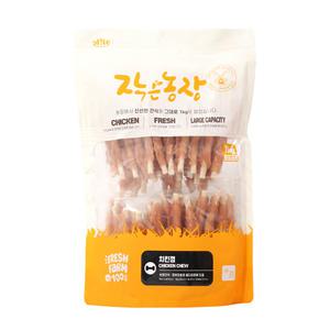 작은농장 치킨껌 1kg 사사미 대용량 강아지 간식
