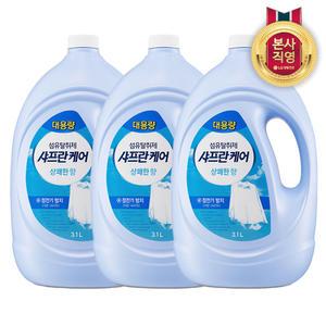 샤프란케어 대용량 섬유탈취제 상쾌한향 리필 3.1L 3개