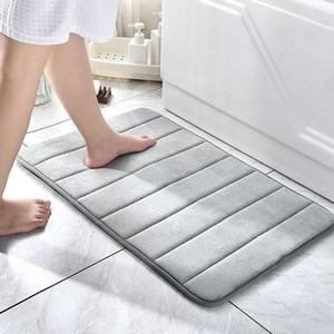 그레이 발매트 메모리폼 사각 50X80cm 빨아쓰는매트 (WFGIMBQ)