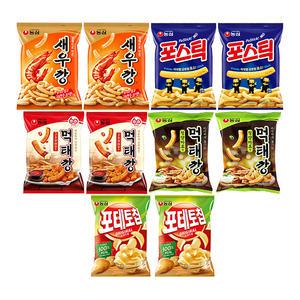 먹태깡세트3 (먹태깡고추마요, 2개, 먹태깡, 2개, 새우깡, 2개, 포테토칩, 2개, 포스틱, 2개)