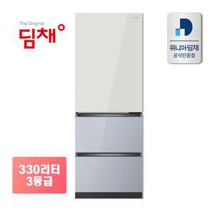 [인증점] 딤채 3도어 330L 스탠드 김치냉장고 EDT33JBPIENT 샤인 베이지노바실버
