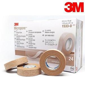 3M반창고 마이크로포 종이반창고 반창고 1533-0 24EA_W829078