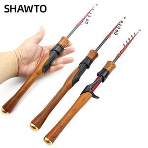 Shawto 초경량 스피닝 루어 미니 록 낚시대 1.68M 탄소 베이트 스피드 여행자 태클 폴