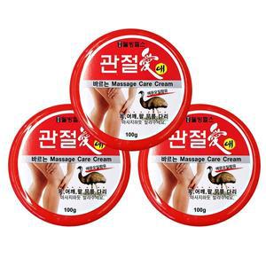 [기타]웰빙헬스 관절애 100gx3개 약국용 운동전후 마사지크림 핫크림 에뮤