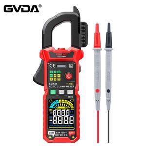 GVDA 클램프 계량기 디지털 멀티미터 DC 전류 6000 카운트 자동차 Amp Hz 커패시턴스 NCV 온도 옴 테스터