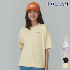 [롯데백화점]폴햄 여성 코숏 쿨텐션 오버핏 자수 반팔 티셔츠 PHE2TR2210