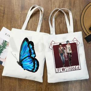여성에코백 남자에코백 예쁜 학생 보조가방 Life Is Strange 그래픽 만화 프린트 쇼핑백 소녀 패션 캐주얼