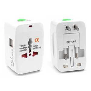 해외 여행용 멀티 만능 플러그 아댑터 2종 콘센트 트래블 아답터 호주 유럽 usb 충전기 미국
