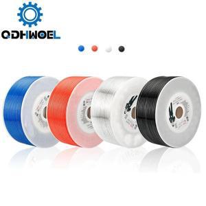 1M 에어 튜브 공압 파이프 호스 10mm OD 6.5mm x 투명 블루 레드 PU