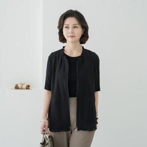 엄마옷 마담4060 시스루프릴조끼 엄마조끼 -ZVE2504006-