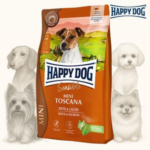 해피독 토스카나 미니 강아지사료 4kg 저지방 중소형견용 관절건강 오리 연어 독일 수입사료