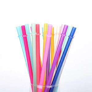 10pcs 23cm 믹스 컬러 레인보우 플라스틱 밀짚 BPA  재사용 가능 하드 음료 빨대 메이슨 항아리 텀블러 파