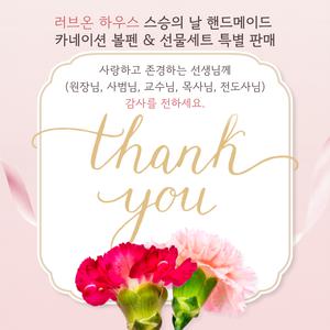 러브온하우스 핸드메이드 카네이션 볼펜 선물세트 / 스승의날 어버이날 어린이날