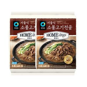 청정원 호밍스 서울식 소 불고기 전골 650g 2개