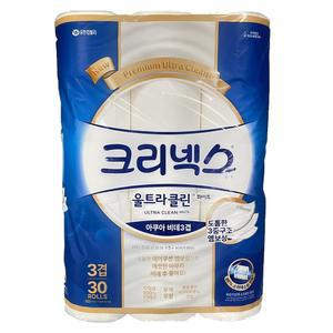 크리넥스 울트라클린 화이트 비데 3겹 30M 30롤