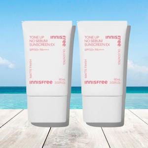 이니스프리 톤업 노세범 선스크린 EX 60ml(SPF50+) X 2개