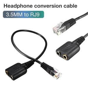 하이 퀄리티 헤드셋 오디오 케이블 듀얼 3.5mm-RJ9 Rj11 변환 플러그 어댑터 변환기, PC 전화