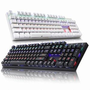 ABKO K640 레인보우 게이밍키보드 (화이트, 청축)