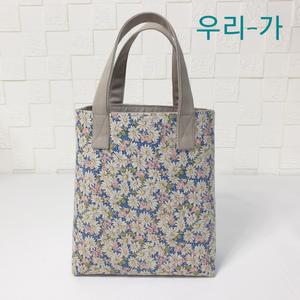 우리가 수제 린넨 들꽃 캔버스 예쁜 여성 토트백 각 미니 에코백