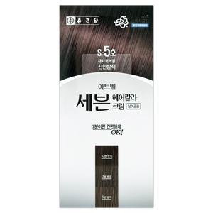 종근당 아트벨 세븐 헤어칼라크림 S-5호 진한밤색