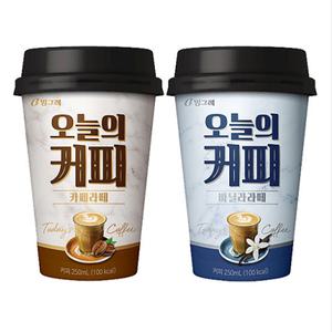 빙그레 오늘의커피 250ml 바닐라라떼 10컵 + 카페라떼 10컵