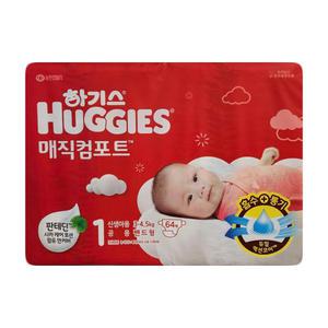 2024 하기스 매직컴포트 밴드형 기저귀 신생아 1단계 남여공용 64p X 1팩