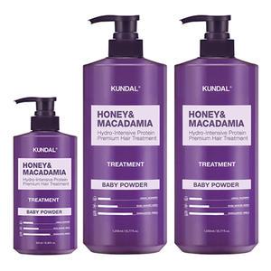 쿤달 네이처 트리트먼트, 베이비파우더, 1058ml, 2개 + 500ml, 1개