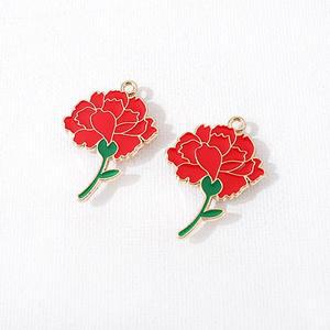 싼비즈 [7356-24]에폭펜던트 카네이션 20x31mm 골드 ,1개