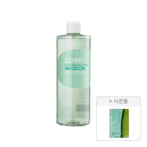 김정문알로에 큐어 워터 젤리 토너 500ml, 1개 + 증정(큐어 알로에 슬라이스 젤리 마스크, 1매)