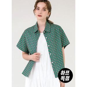 [하프클럽/막스까르띠지오]쉘즈 프린팅 반팔 셔츠