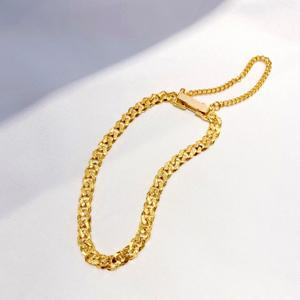 순금 24k 금 팔각콤비 체인 남자 여자 공용 커플 팔찌 11.25g(3)+18k잠금장치
