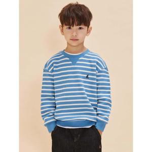 [BEANPOLE KIDS] 스트라이프 와플 스 셔츠 블루 (BI4741U01P)