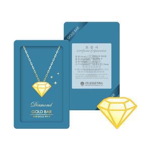 갤러리아 [삼성금거래소] 다이아 목걸이 골드바 0.3g