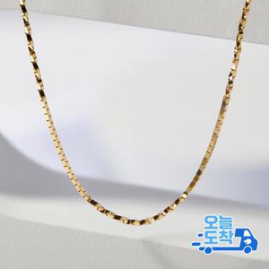 14K 18K 민박스 하프 트라이 체인 금 목걸이