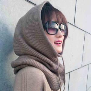 넥워머 여성 따뜻한 폴라 니트 페이크 후드 폴라티 겨울넥워머