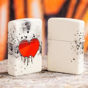 [롯데백화점]신명글로빅스 ZIPPO 지포 라이터 46258 Love Drip Design ZPN3MA064