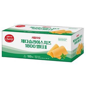 [서울우유][냉장] 서울우유 체다슬라이스치즈 멀티2 1800gx1개