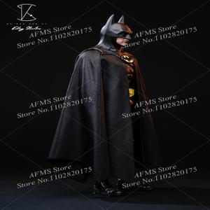 Kelly Studio 1/6 남성용 군인 망토, 클래식 버전 키튼 배트맨 블랙 케이프 핏, 12 인치 핫토이 액션 피규