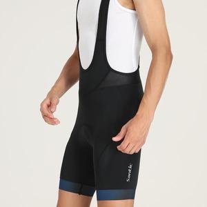 Santic 남성용 사이클링 턱받이 반바지  MTB  사이클링 반바지  도로 사이클링 바지  편안한 고탄성 사이클