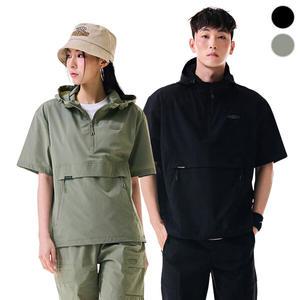 [체이스컬트] 공용 STRECH HOOD 반팔 아노락 T-SHIRT/2Color
