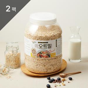 [라이트잇] 바로먹는 퀵 오트밀 2kg (통) 2팩