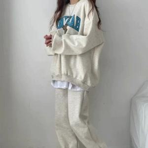 [기타]중학생 여학생 여자 트레이닝 상하 세트 운동복 셋업 루즈핏 맨투맨