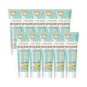 [라이온코리아]키즈세이프 충치집중케어 어린이 치약 60g 10개