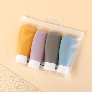 공병 3/4Pcs 리필 가능 부드러운 실리콘 여행 병 세트 60ml 로션 샴푸 짜기 튜브 컨테이너 미니 화장품 빈