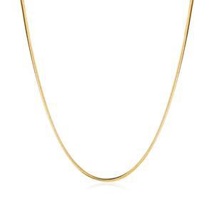 갤러리아 [비앤비골드] 18K 글로시 1.4mm 스네이크 뱀줄 체인 목걸이 IRN40649